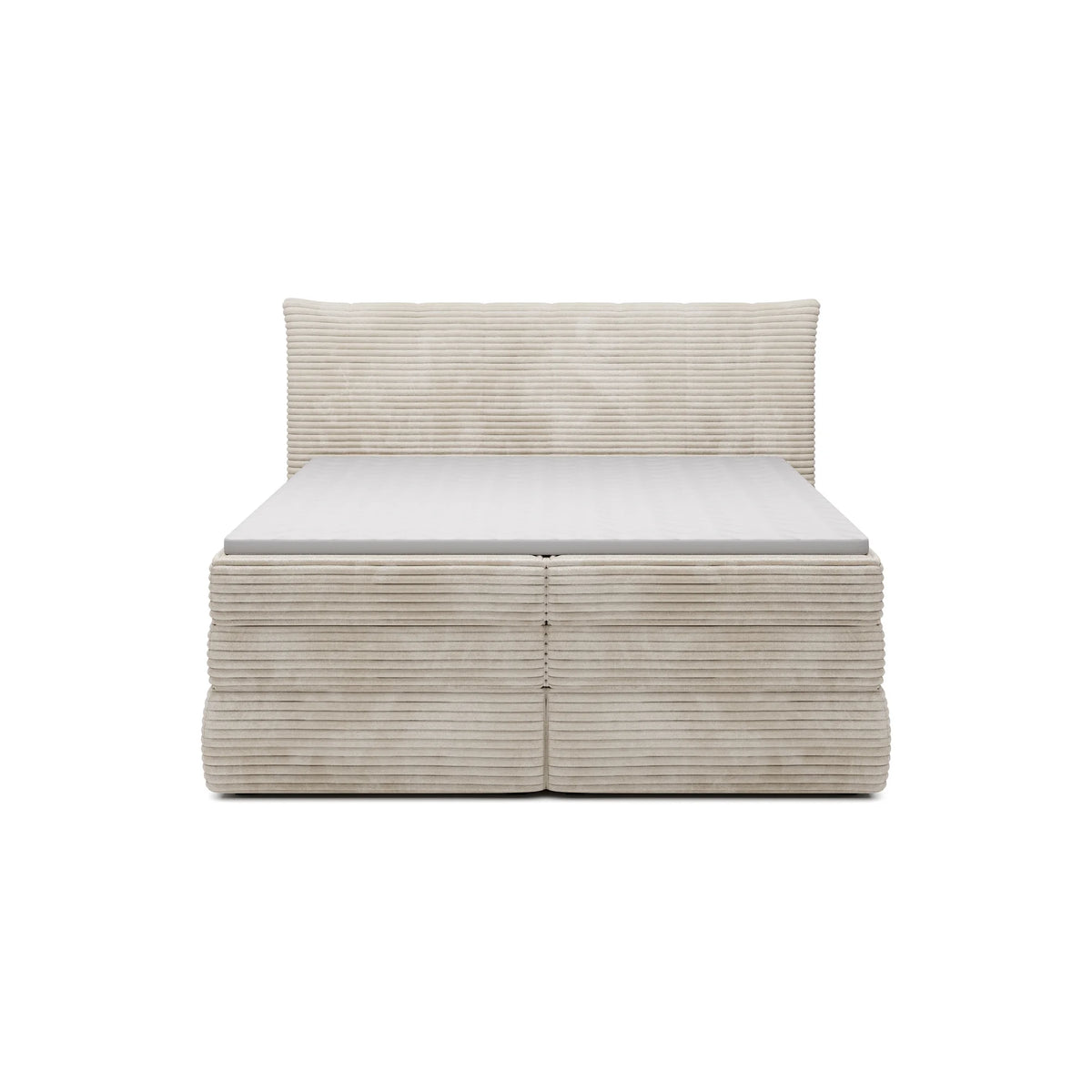 Pat boxspring AMBER 140x200, personalizabil materiale gama Oferta Avantaj, cu spatiu depozitare, saltele si topper