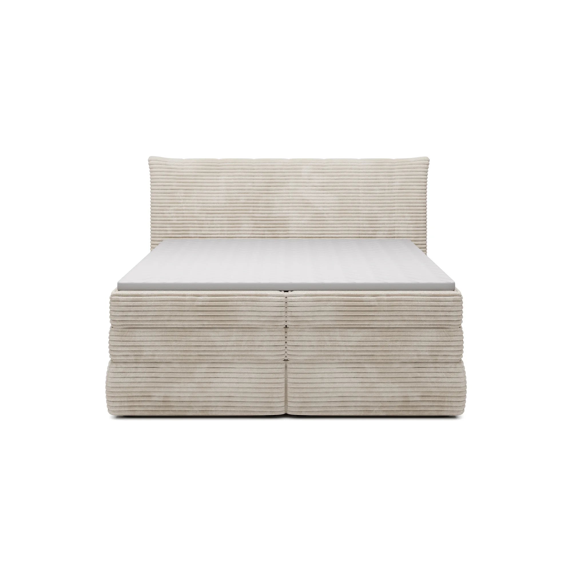 Pat boxspring AMBER 160x200, personalizabil materiale gama Oferta Avantaj, cu spatiu depozitare, saltele si topper