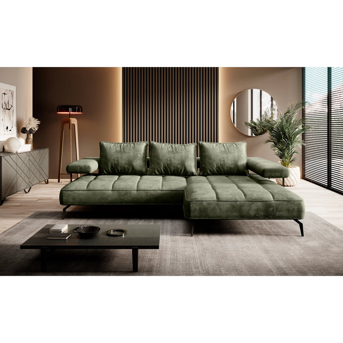 Coltar MONTELLA MINI, personalizabil material gama Oferta Avantaj, cu reglaj electric, 266x180x88 cm