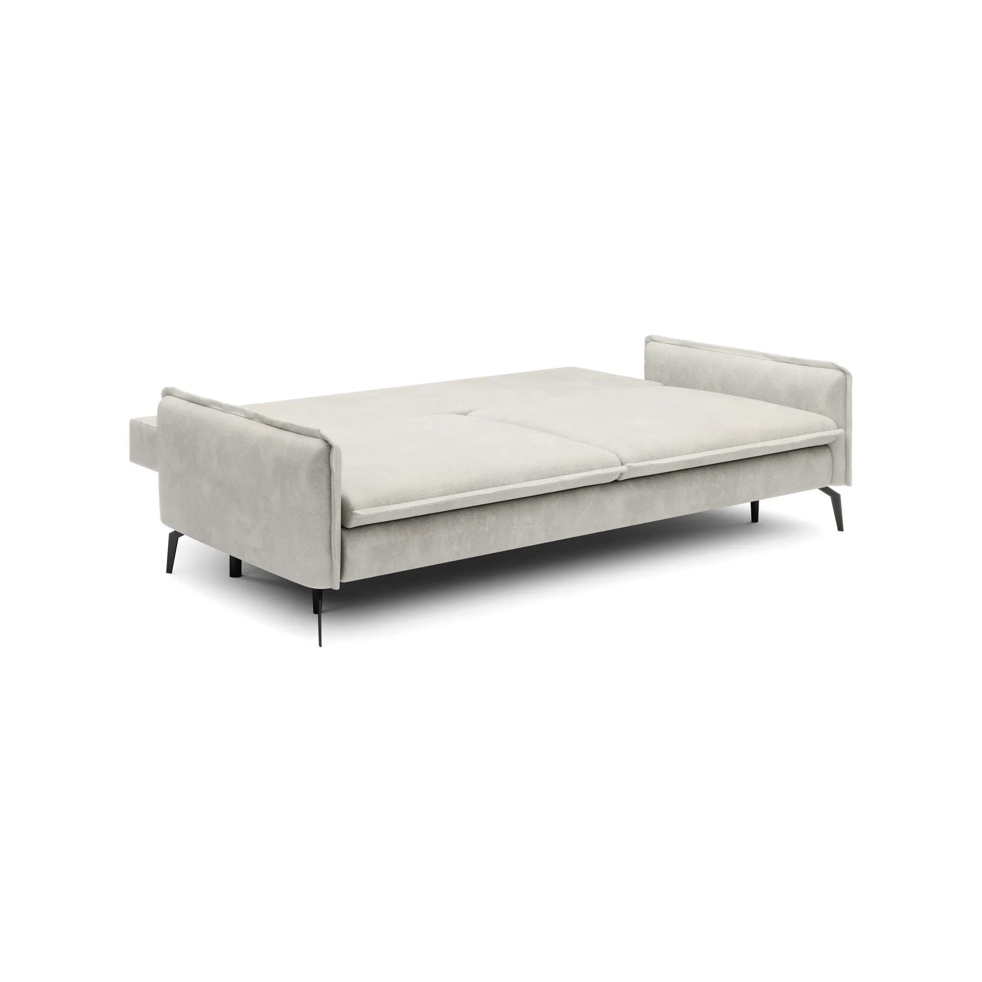 Canapea extensibila GLOSSY, stofa catifelata albastru - Monolith 77, cu lada depozitare, 223x107x89 cm