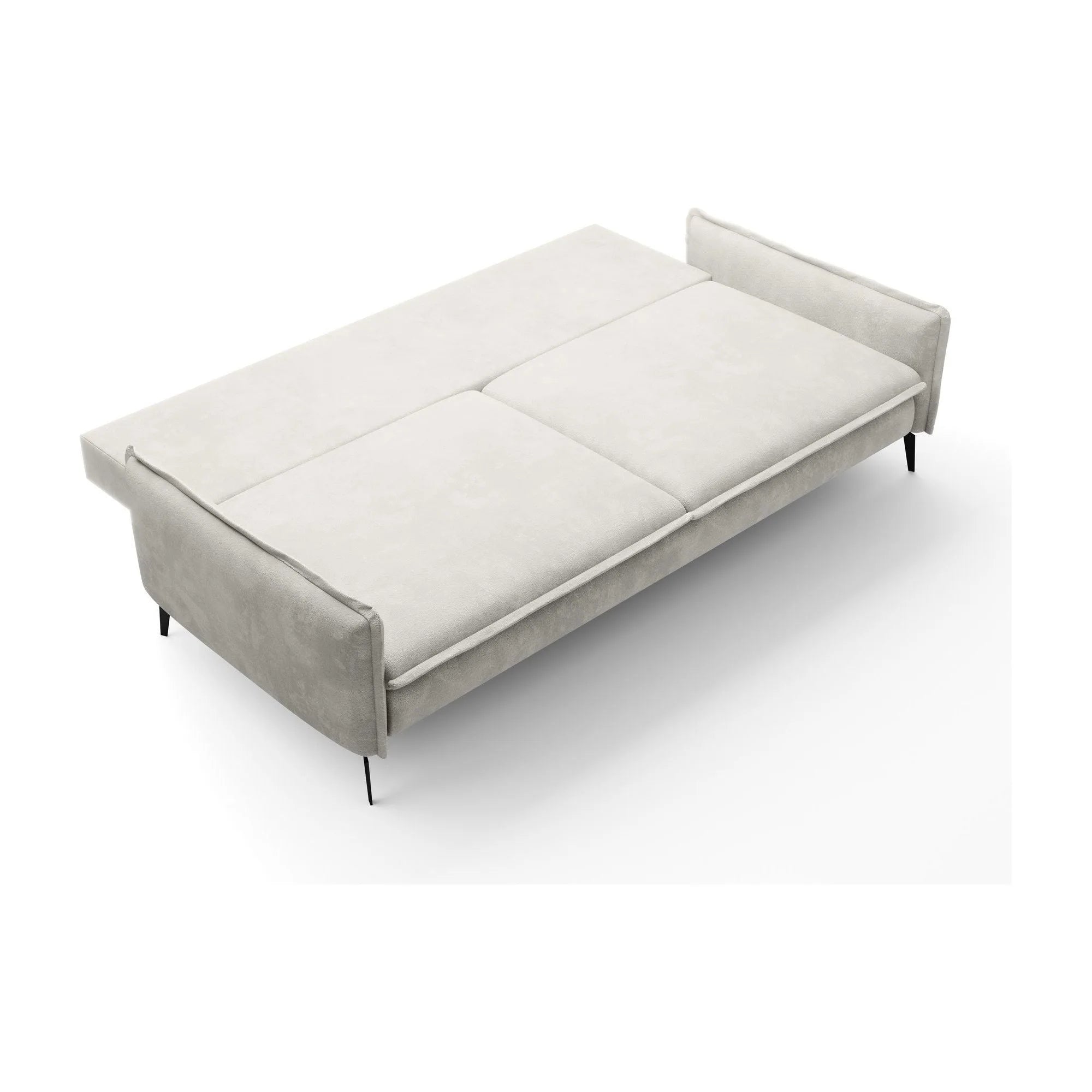 Canapea extensibila GLOSSY, stofa catifelata albastru - Monolith 77, cu lada depozitare, 223x107x89 cm