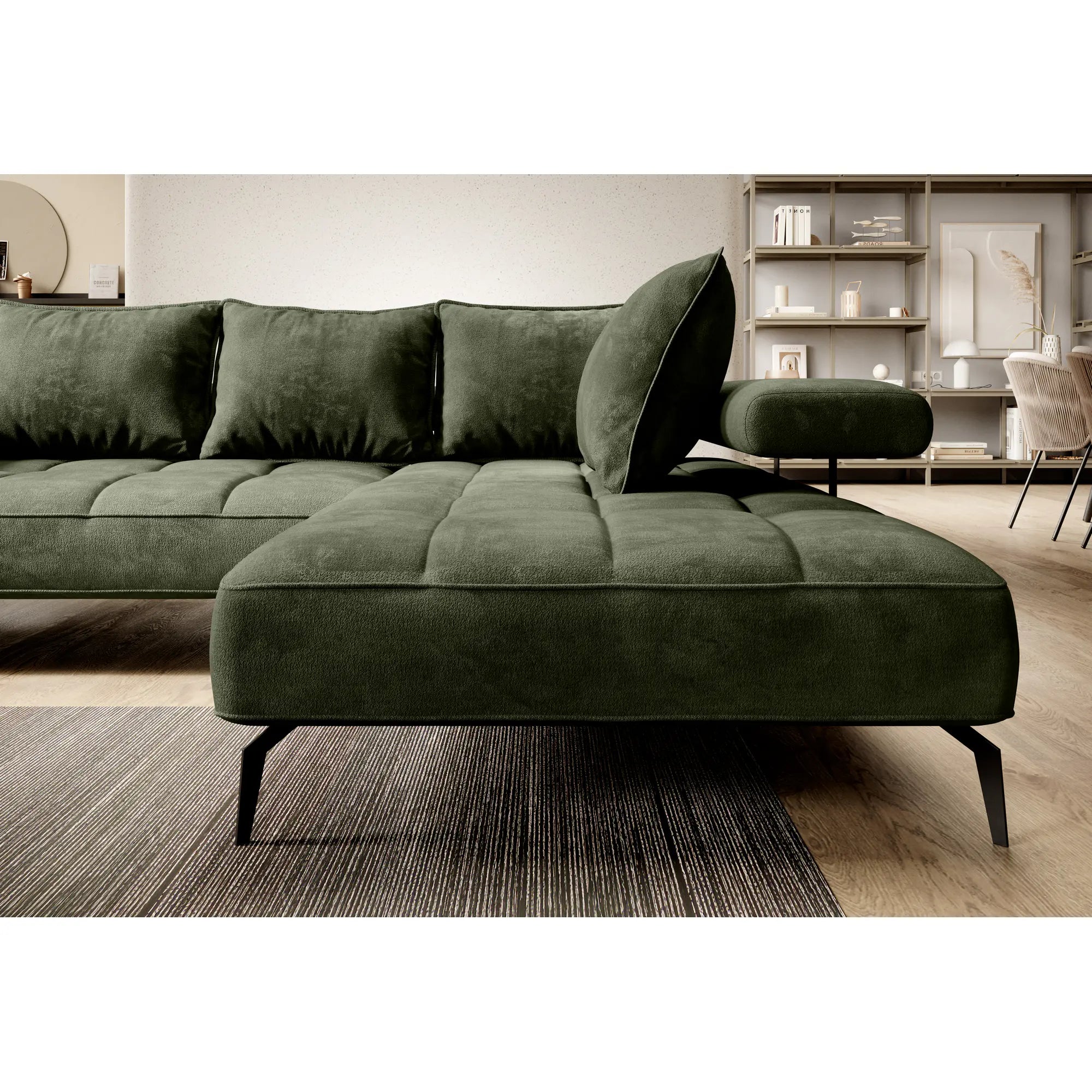 Coltar MONTELLA L, personalizabil material gama Premium, cu reglaj electric, 262x207x88 cm