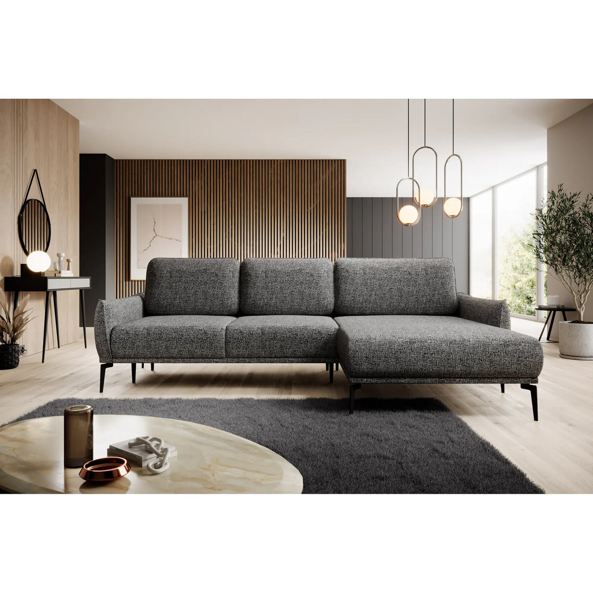 Coltar Storm Mini, personalizabil materiale gama Oferta Avantaj, cu reglaj electric, 280x189x102 cm