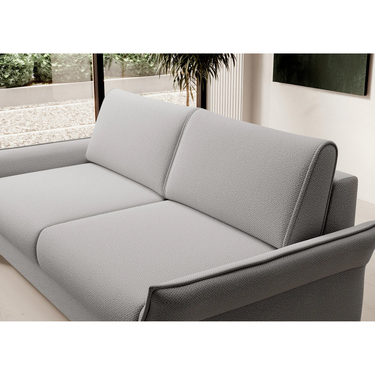 Canapea extensibila CANTO 160, stofa maro - Rosario 472, Gama Premium, 218x106x82 cm
