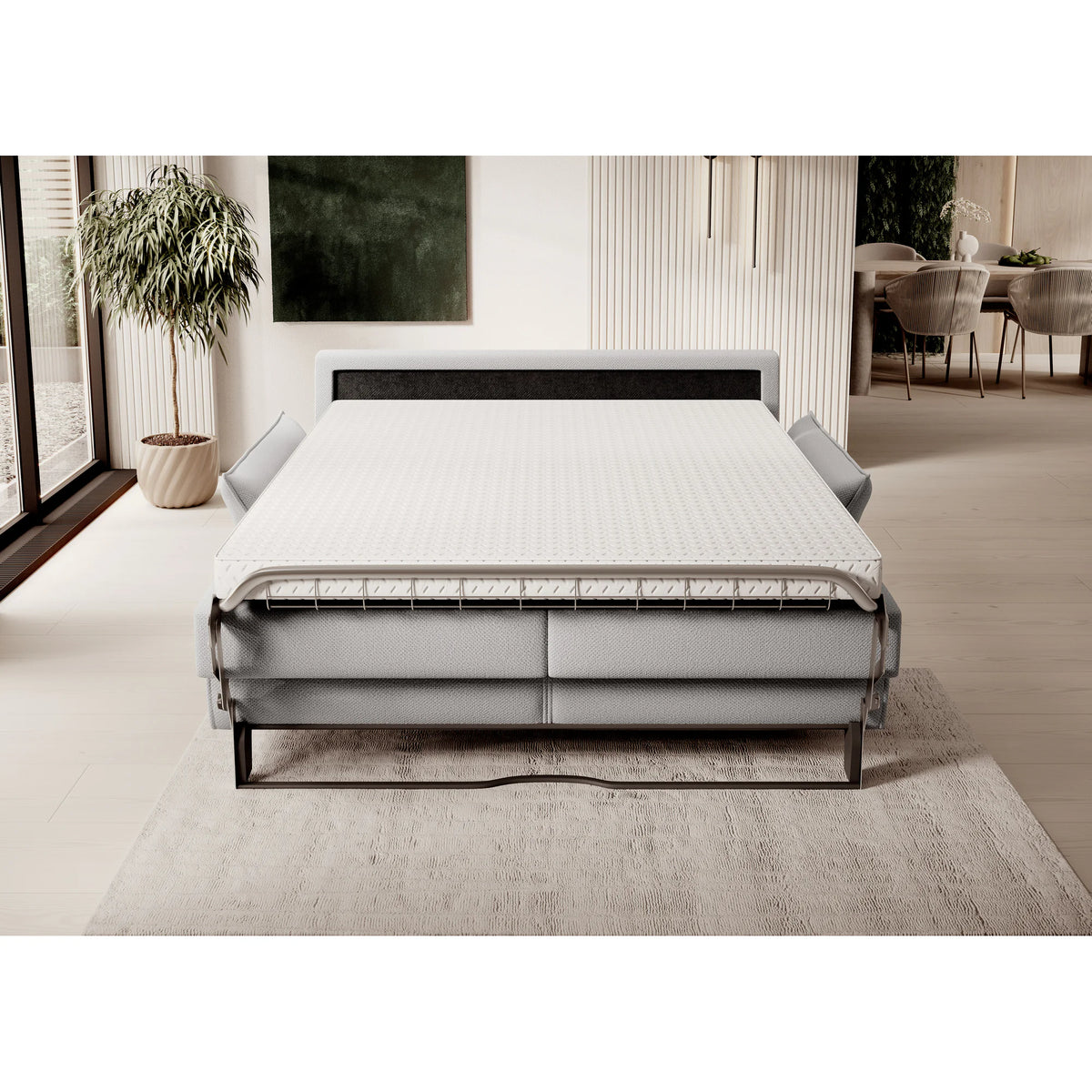 Canapea extensibila CANTO 160, stofa maro - Rosario 472, Gama Premium, 218x106x82 cm