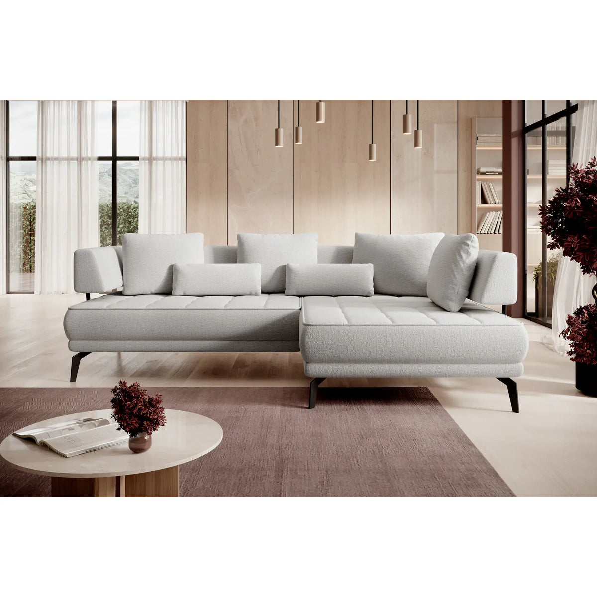Coltar GIOTTO, personalizabil materiale Gama Premium, cu reglaj electric, 242x176x85 cm