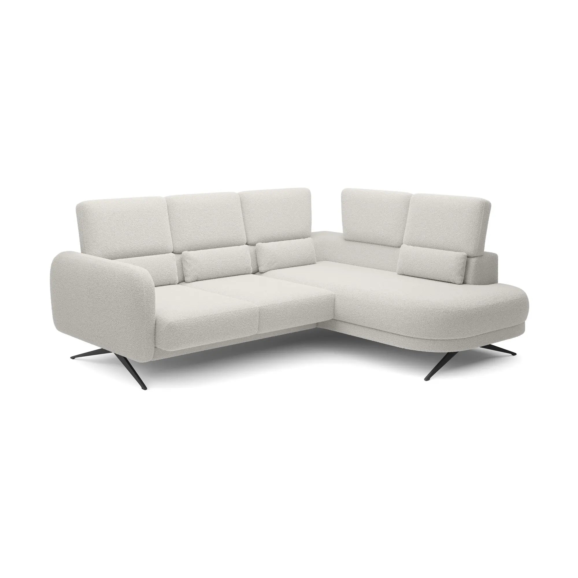 Coltar ILUSIO L, personalizabil materiale Gama Premium, cu tetiere reglabile si reglaj electric, 248x205x104 cm