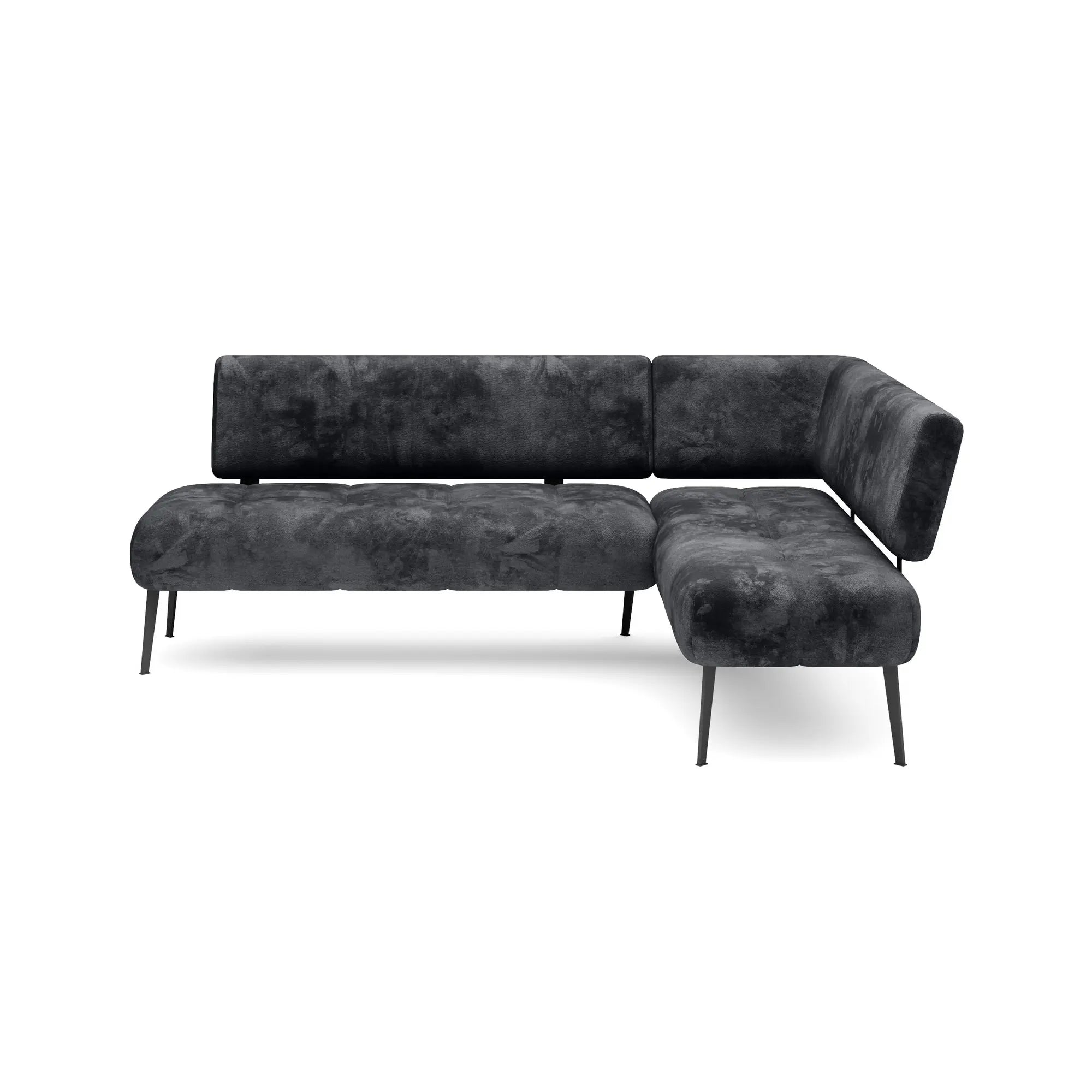 Coltar bucatarie MILO, sezlong dreapta, stofa catifelata bej - Whisper 3, Gama Premium, 215X163X90 cm