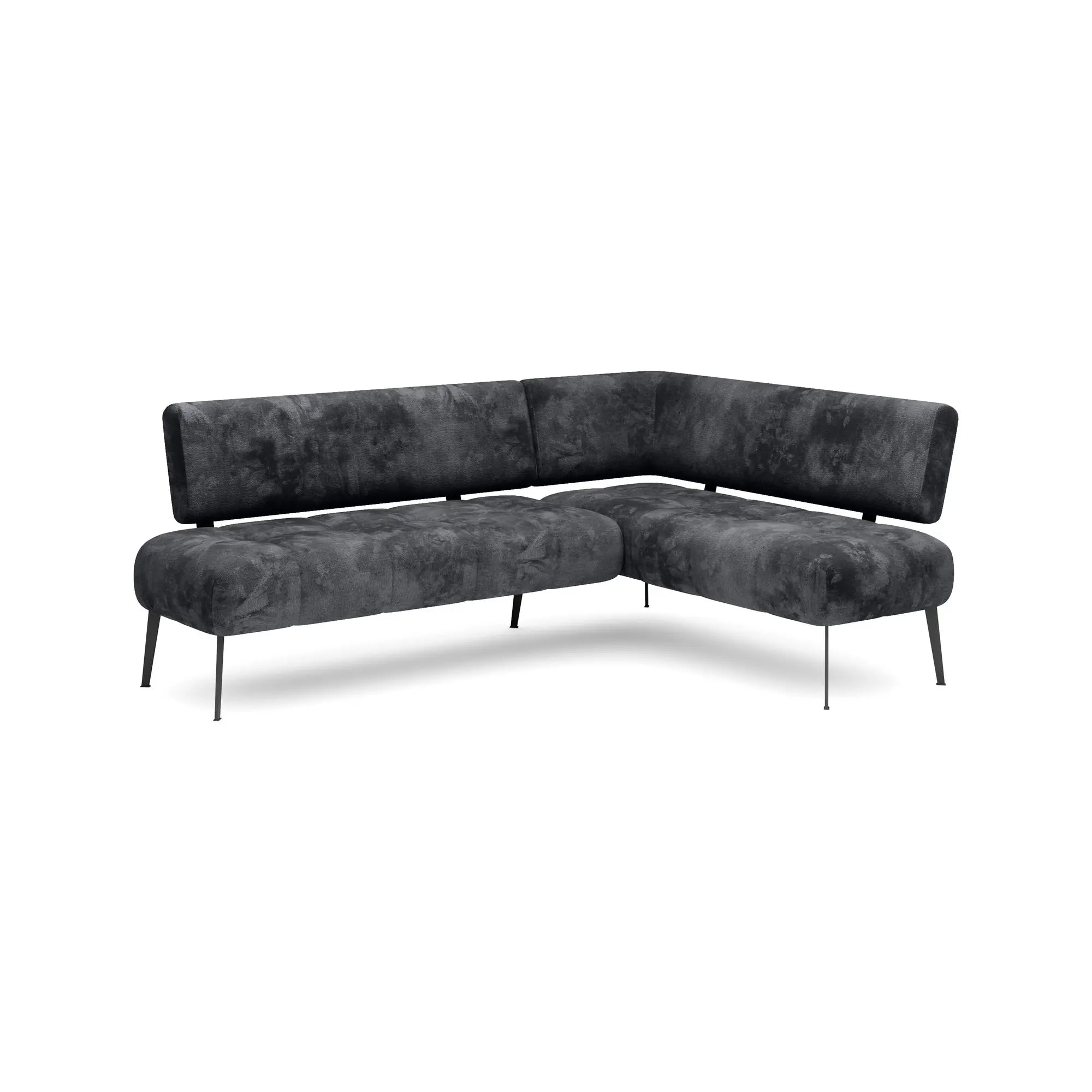 Coltar bucatarie MILO, sezlong dreapta, stofa catifelata bej - Whisper 3, Gama Premium, 215X163X90 cm