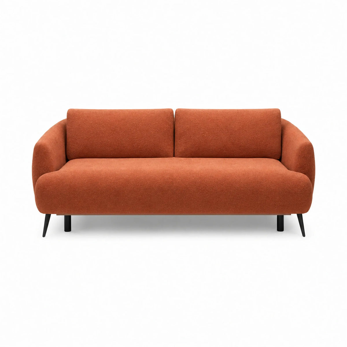 Canapea extensibila CANDY, stofa catifelata caramiziu - Salvador 07, lada depozitare, 228x98x87 cm