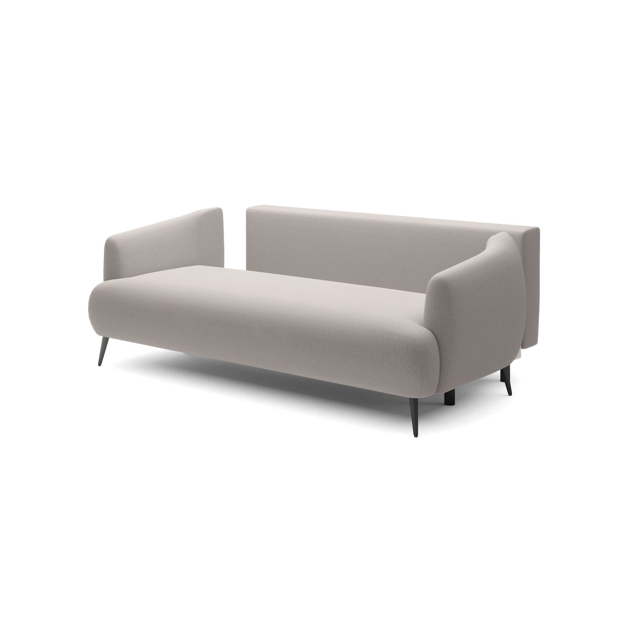 Canapea extensibila CANDY, stofa catifelata gri - Salvador 13, Gama Premium, lada depozitare, 228x98x87 cm