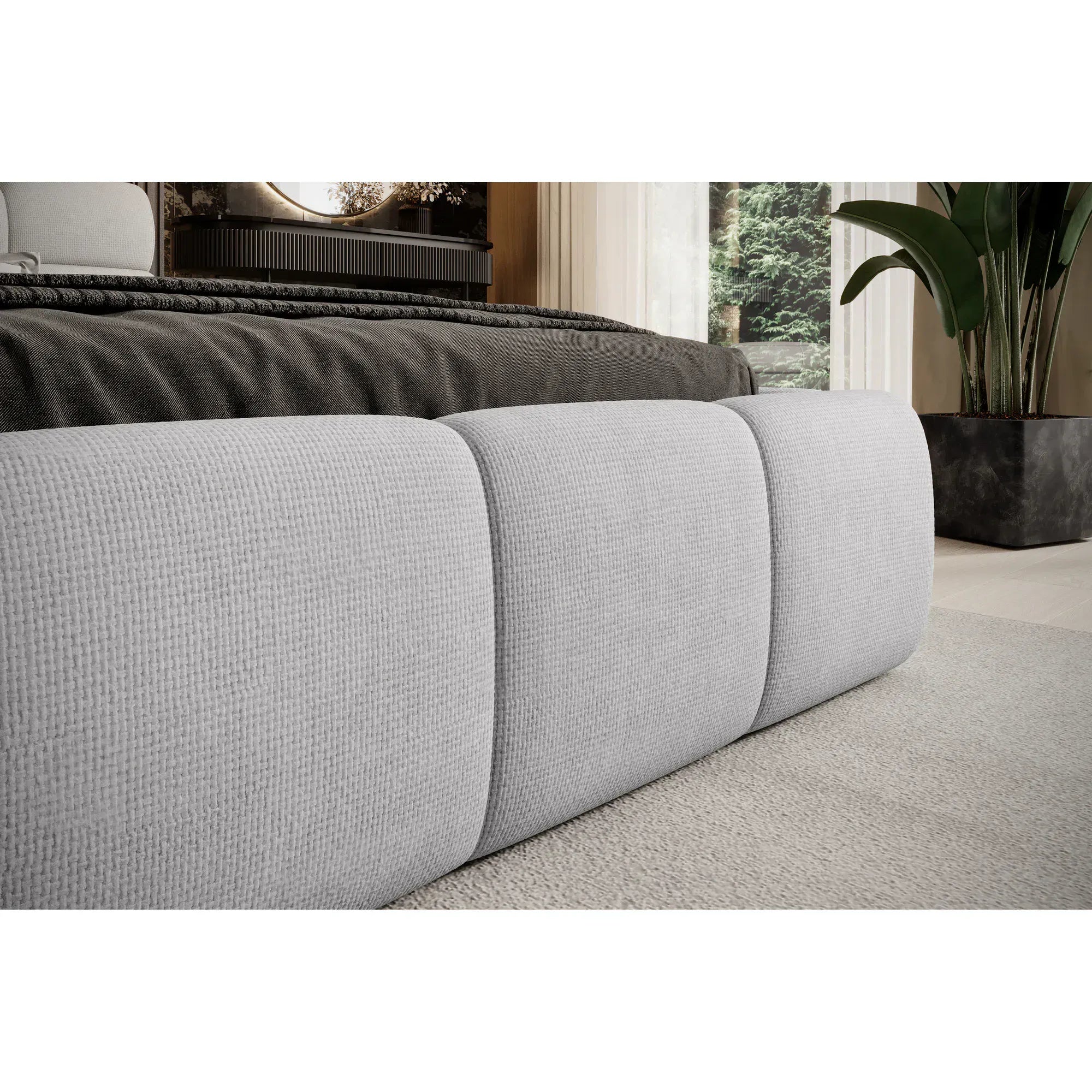Pat GIULIA 160x200, personalizabil materiale Gama Premium, cu spatiu depozitare, somiera metalica si pistoane