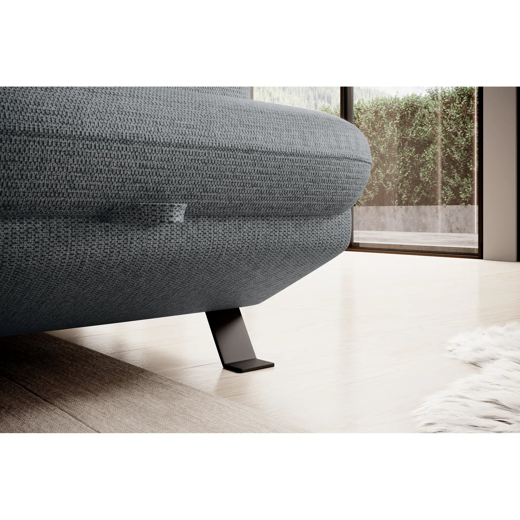 Coltar extensibil RAVEN L, personalizabil materiale Gama Premium, cu lada depozitare, 257x198x92 cm