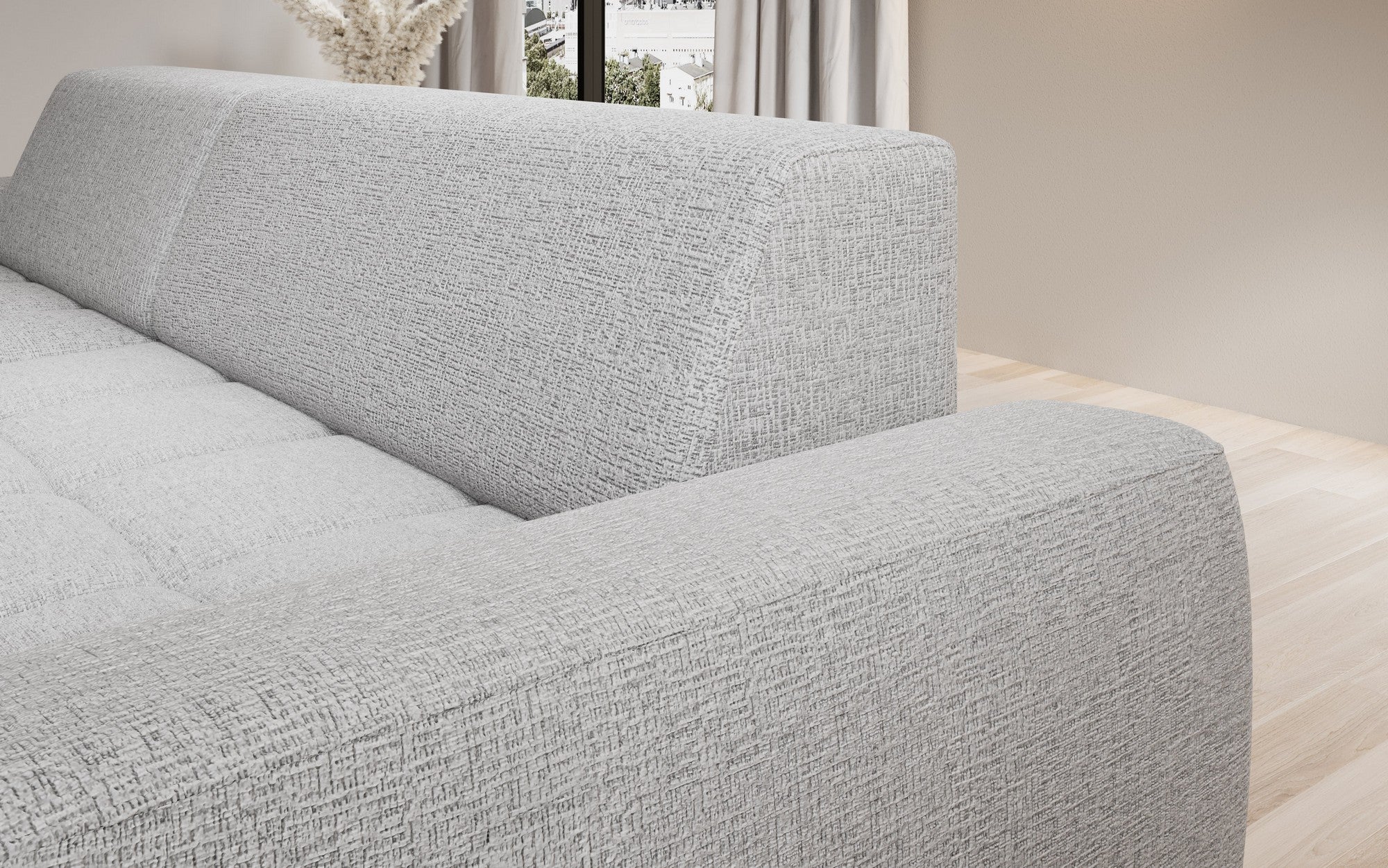 Coltar SAVIO S, personalizabil materiale Gama Premium, cu reglaj electric, 265x172x81 cm