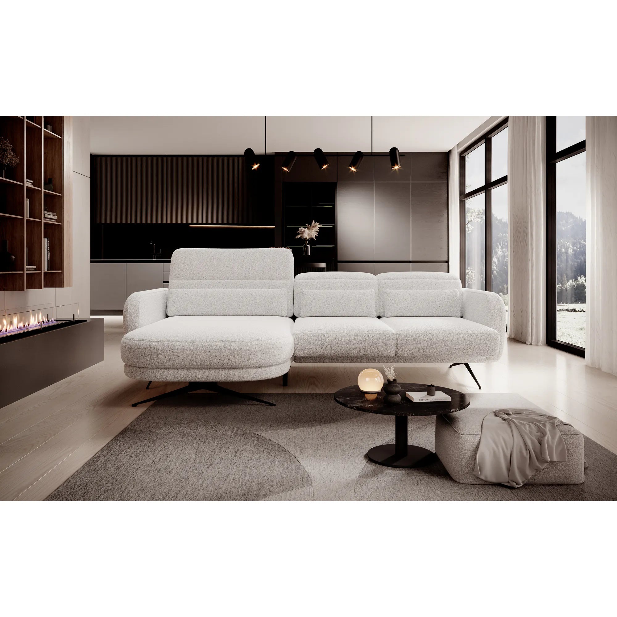Coltar BARILLO S, personalizabil materiale gama Oferta Avantaj, cu reglaj electric si tetiere reglabile, 261x170x97 cm