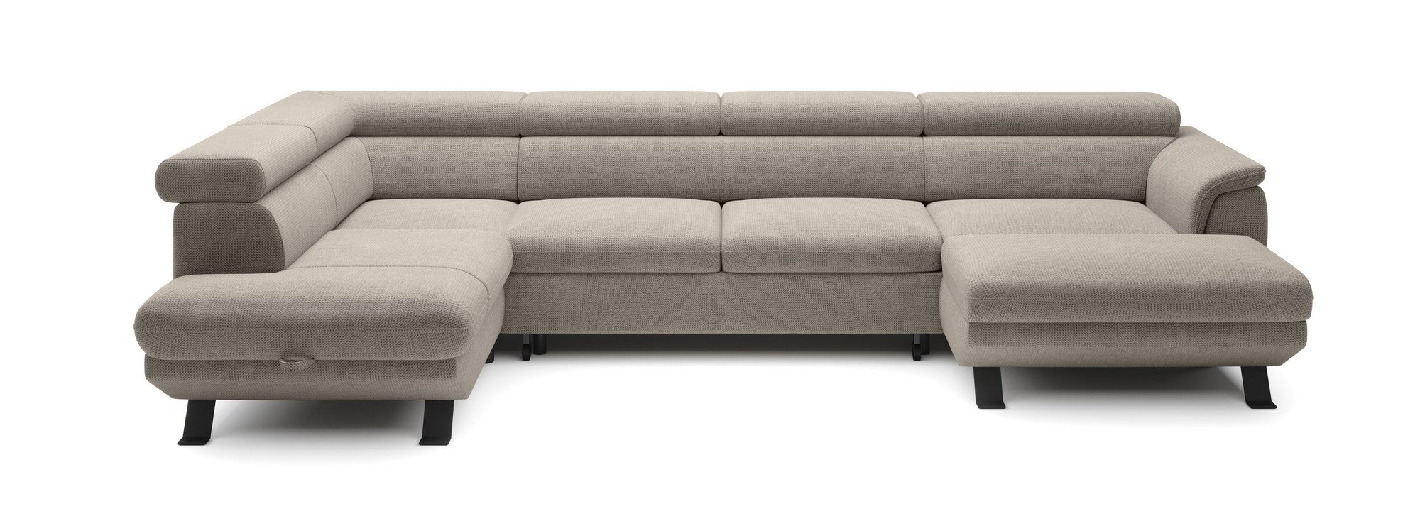 Coltar extensibil RAVEN XL, personalizabil materiale Gama Premium, cu lada depozitare, 334x198x92 cm
