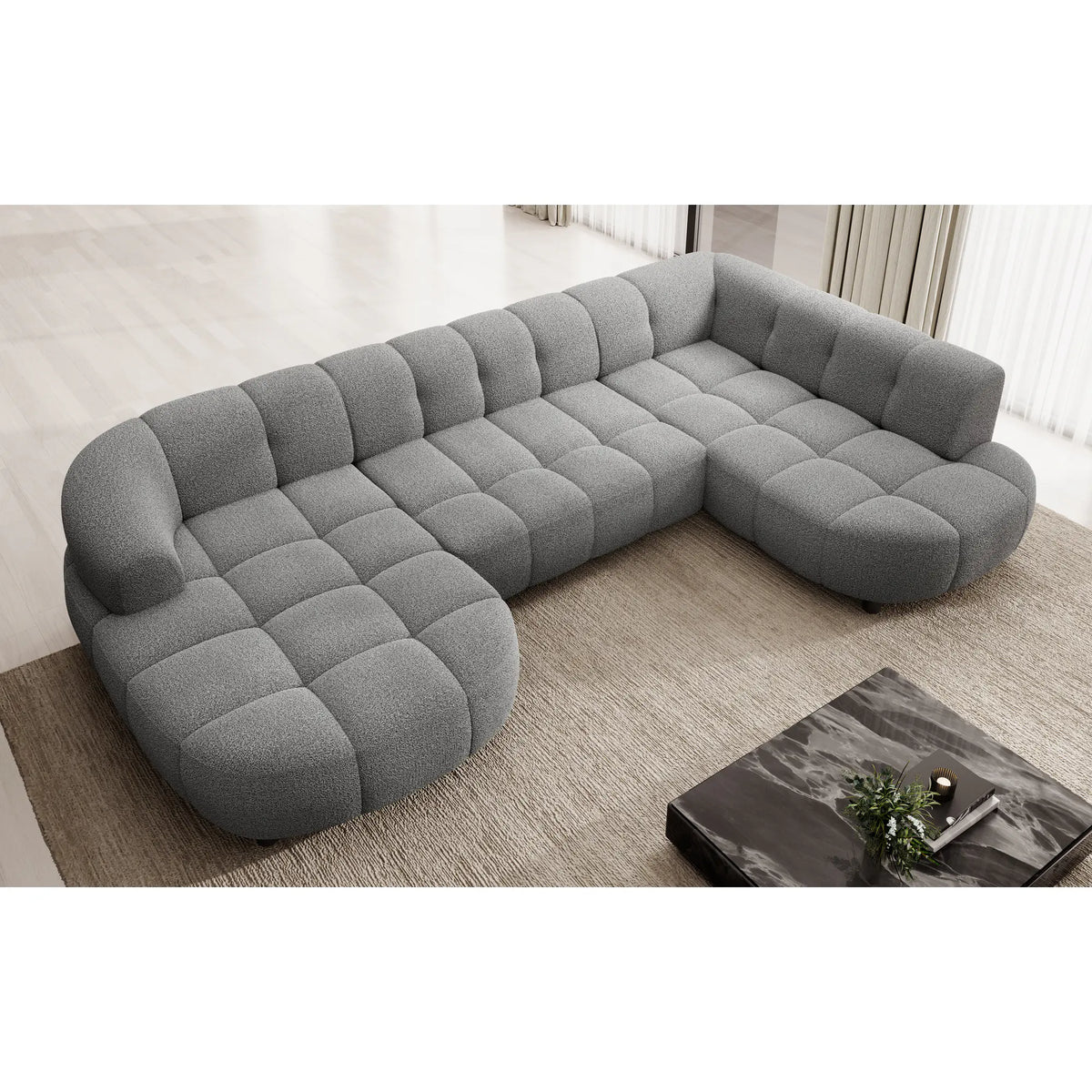 Coltar VELPA XL, personalizabil materiale Gama Premium, cu reglaj electric, 355x205x79 cm