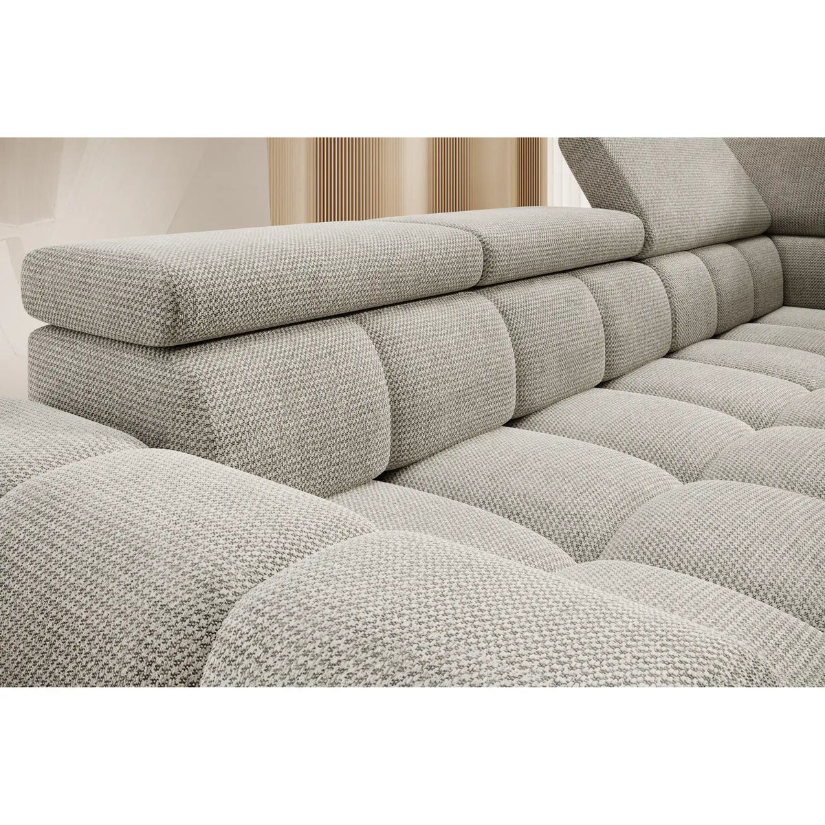 Coltar BULL L, personalizabil materiale Gama Premium, cu reglaj electric si tetiere reglabile, 297x205x97 cm