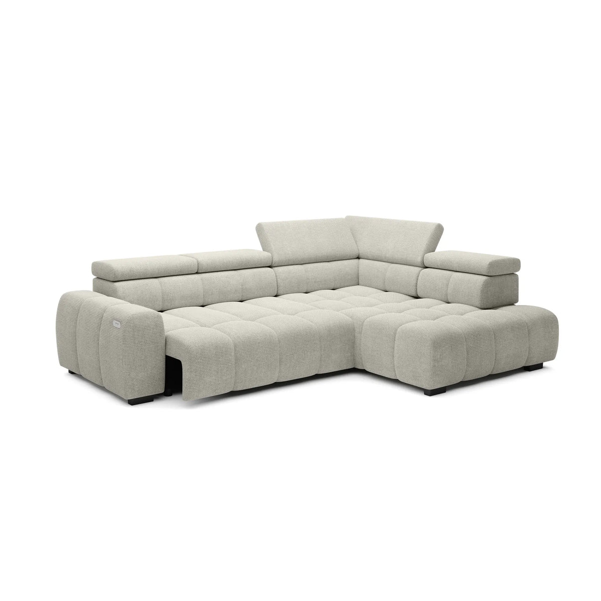 Coltar BULL L, personalizabil materiale Gama Premium, cu reglaj electric si tetiere reglabile, 297x205x97 cm