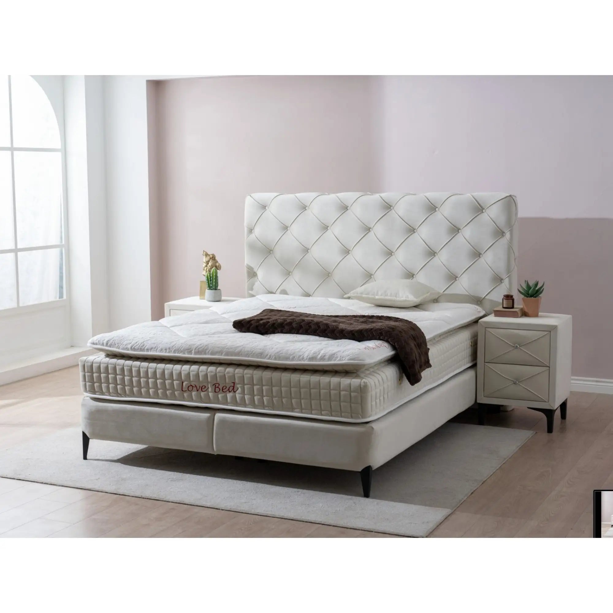 Saltea LOVE BED, alb/crem, 160x200 cm