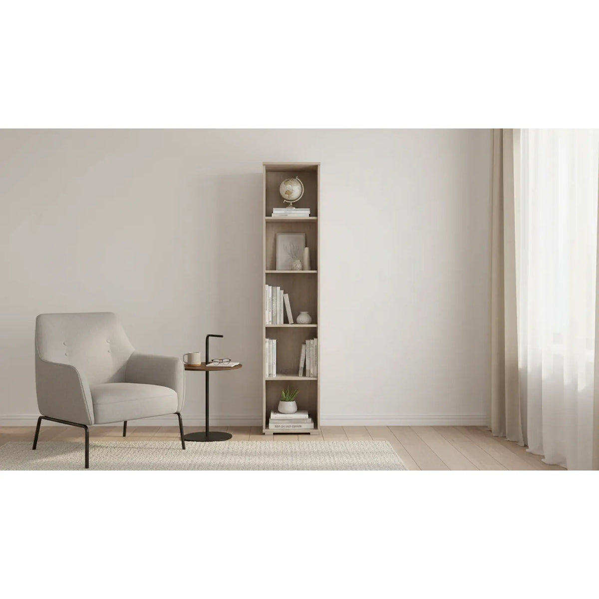 Biblioteca LIMA SL1, stejar sonoma, PAL laminat, 40x40x200 cm