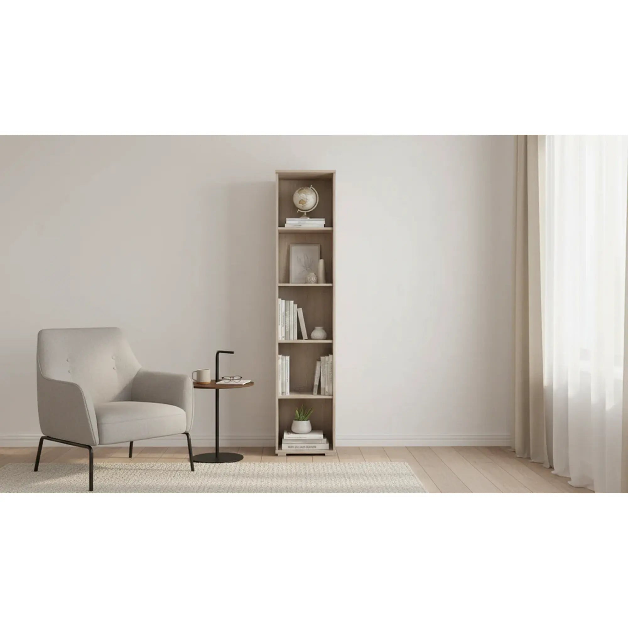 Biblioteca LIMA SL1, stejar sonoma, PAL laminat, 40x40x200 cm