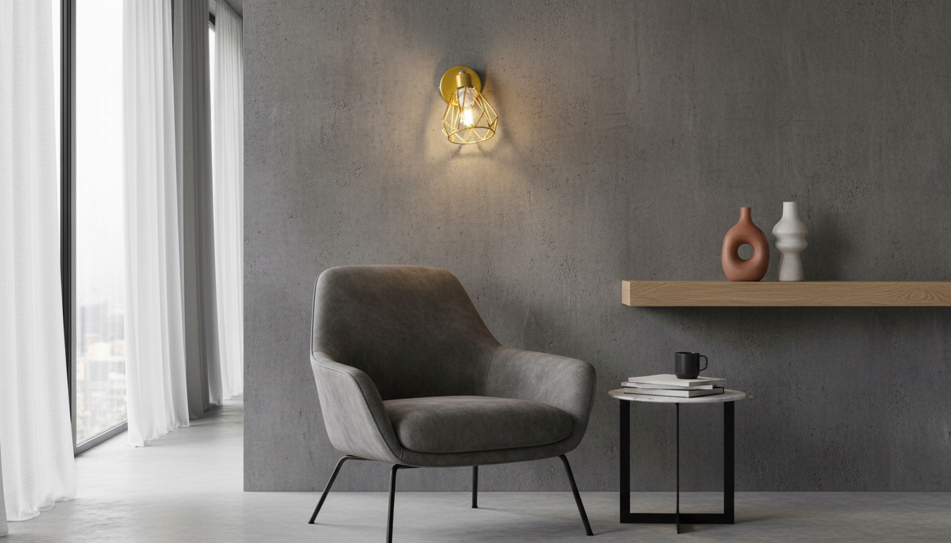 Aplica OKIRA, auriu, metal, 19x10x19 cm