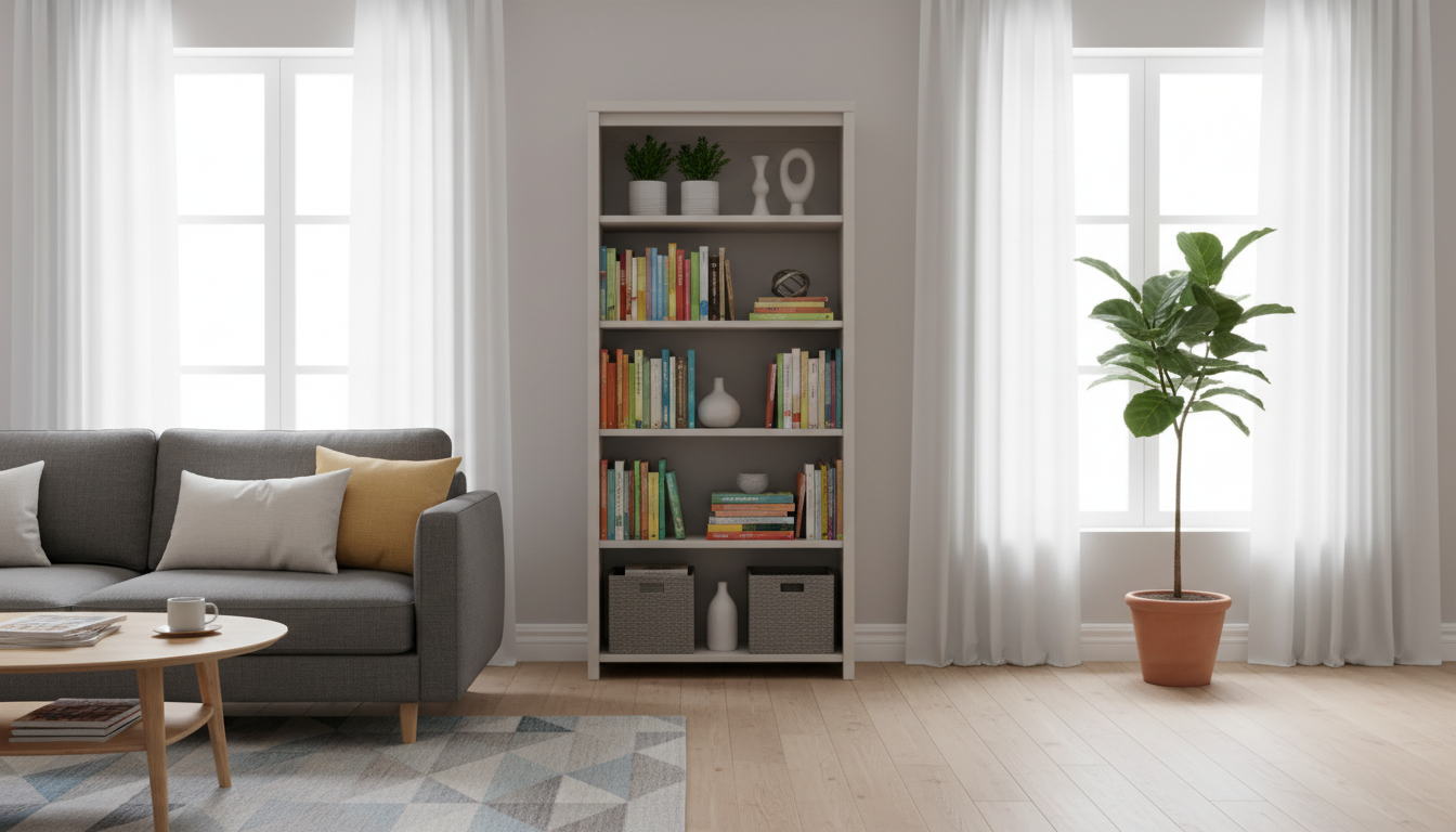 Biblioteca KASPIAN, casmir, PAL, 90x41x201 cm