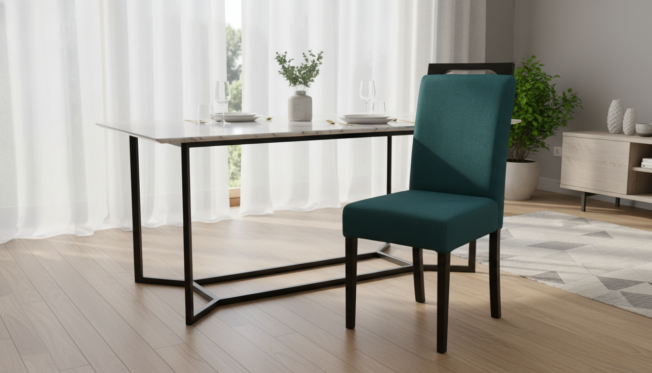 Scaun CLARION 2, negru/turcoaz, 42X58X97 cm