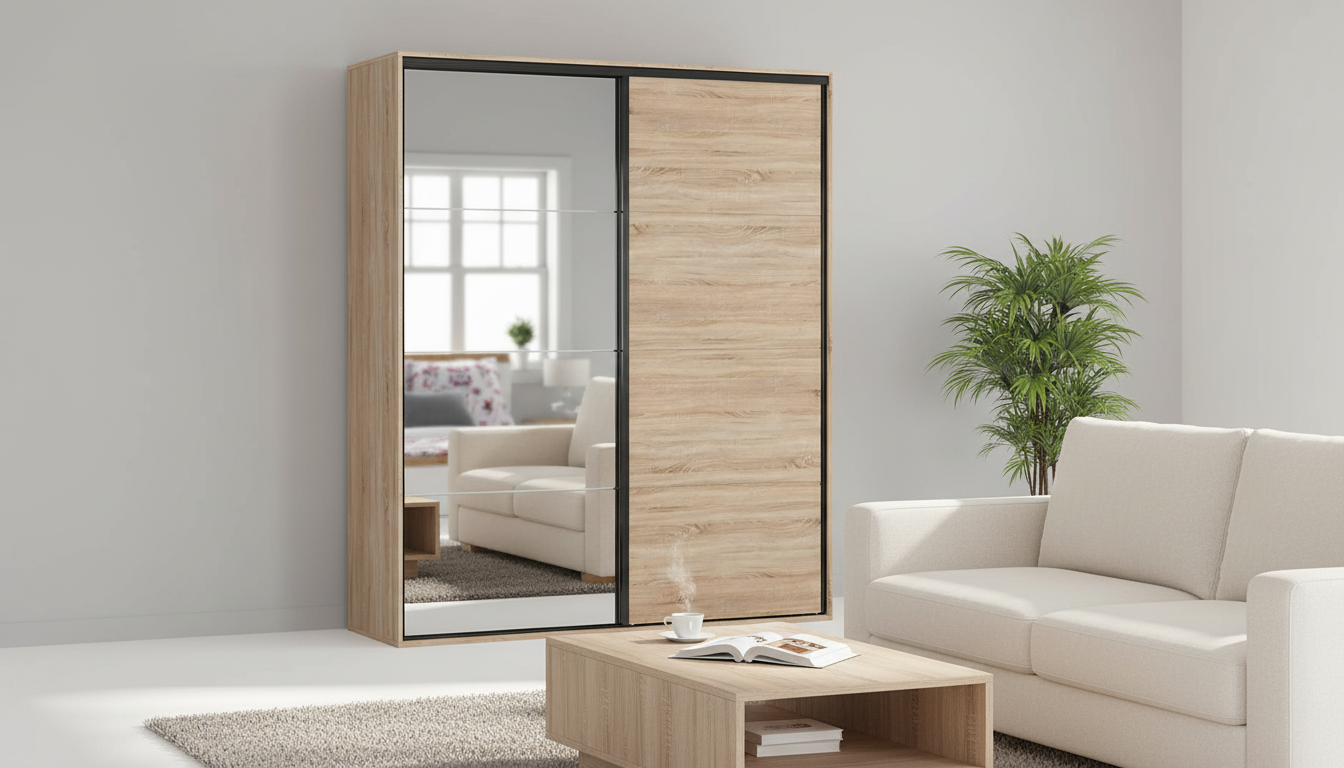 Dressing FLEX, stejar sonoma, PAL, cu 2 usi, 207x66x240 cm
