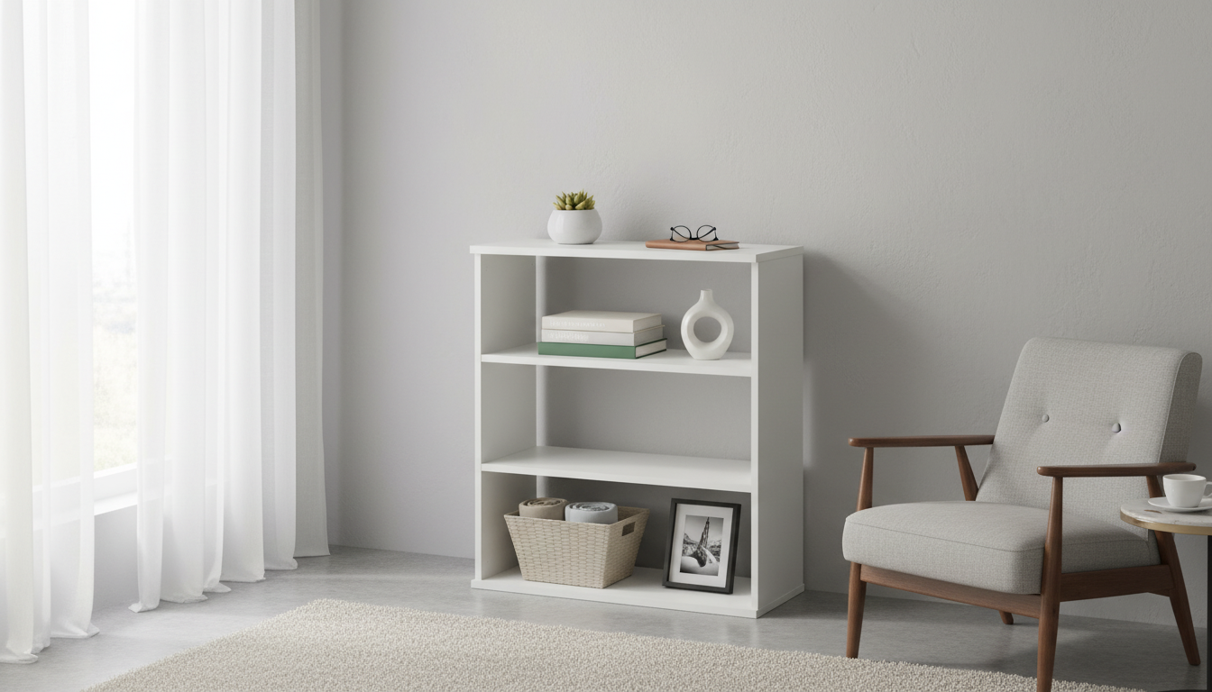 Raft RESITA TYP 4, alb, DTD laminat, 71x35x80 cm