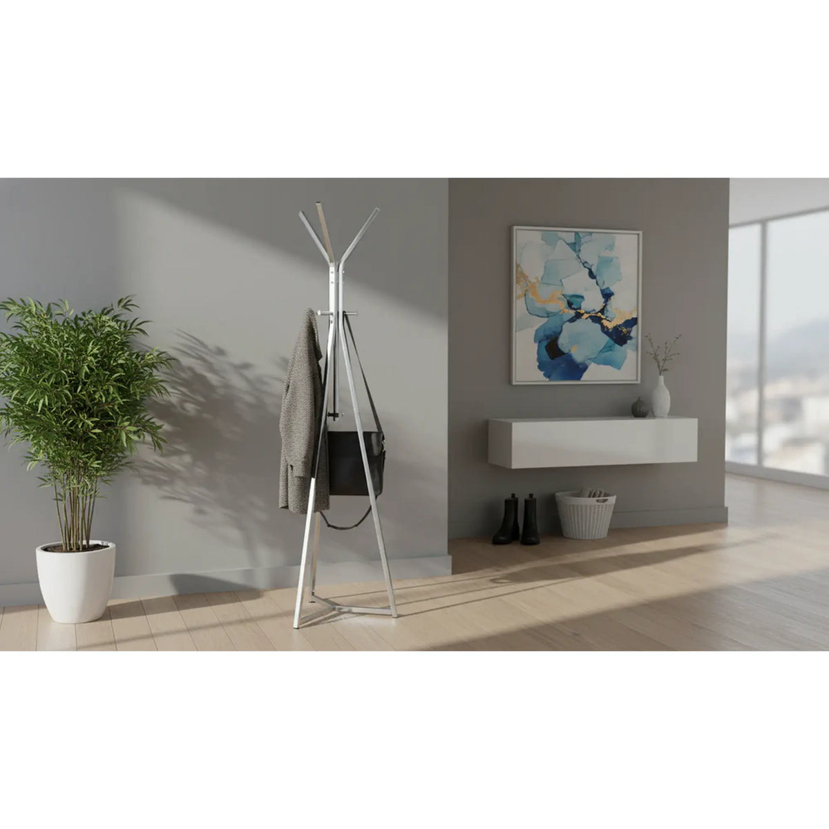 Cuier pom HERON, crom, metal, 46x175 cm