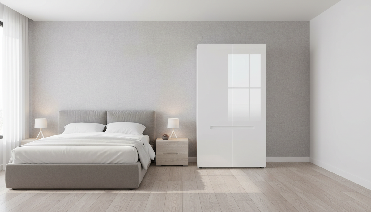 Dulap AZTECA TRIO, alb, PAL, 105x57x193 cm