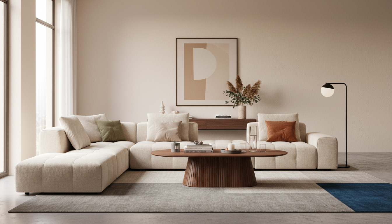 Masuta cafea GISELA, nuc, 120x60x46 cm