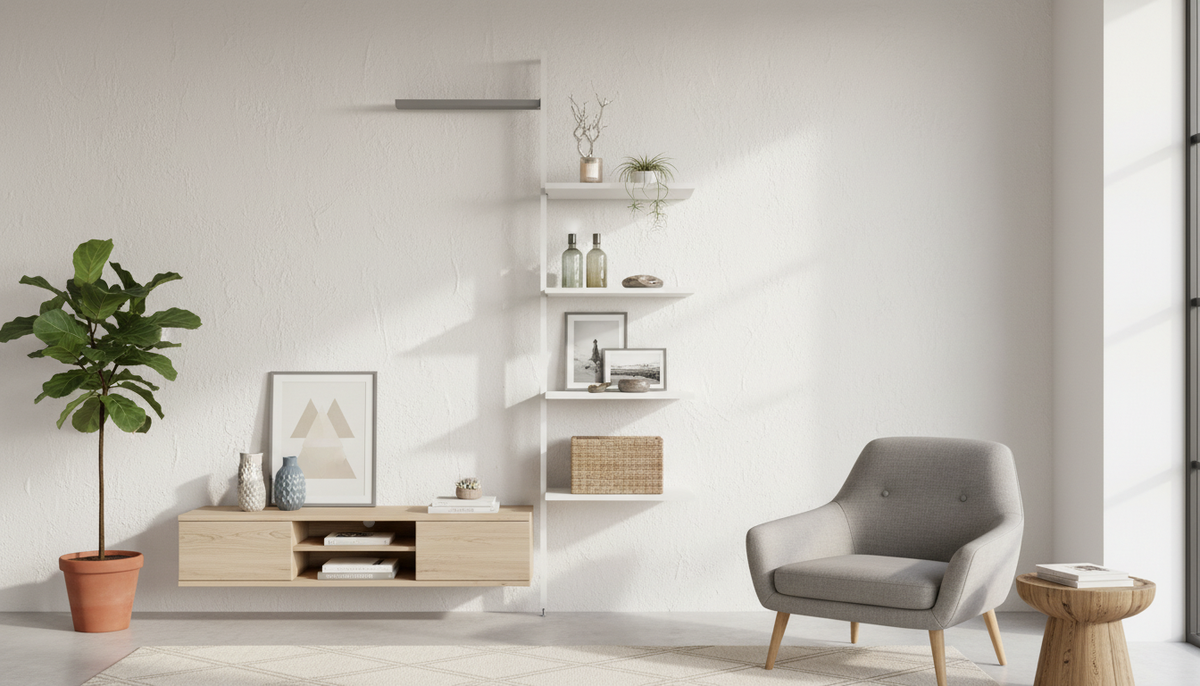 Raft KASPIAN, alb, PAL/metal, 86x52x148 cm