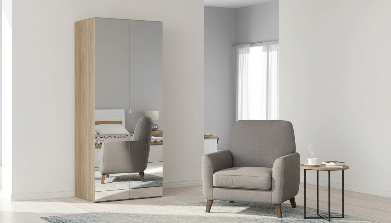 Dulap FLEX, stejar sonoma, PAL, cu 2 usi, 100x66x240 cm