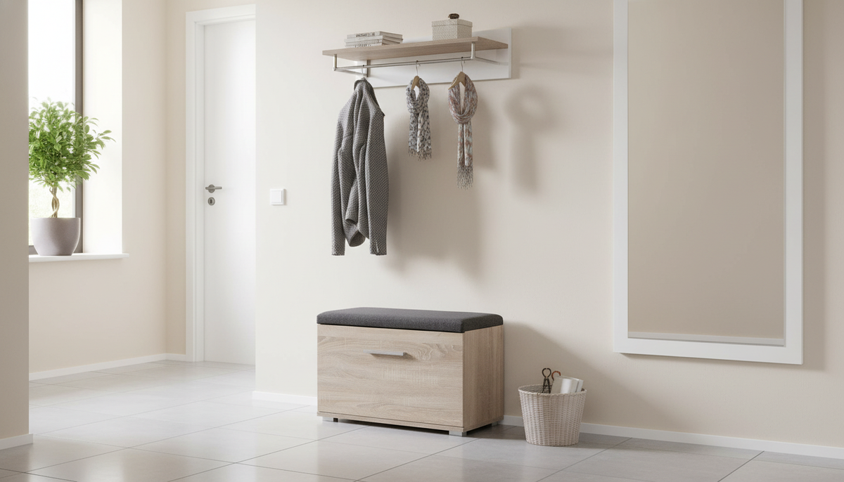 Pantofar LIMA ST2, gri/stejar sonoma, PAL laminat, 70x32x45 cm