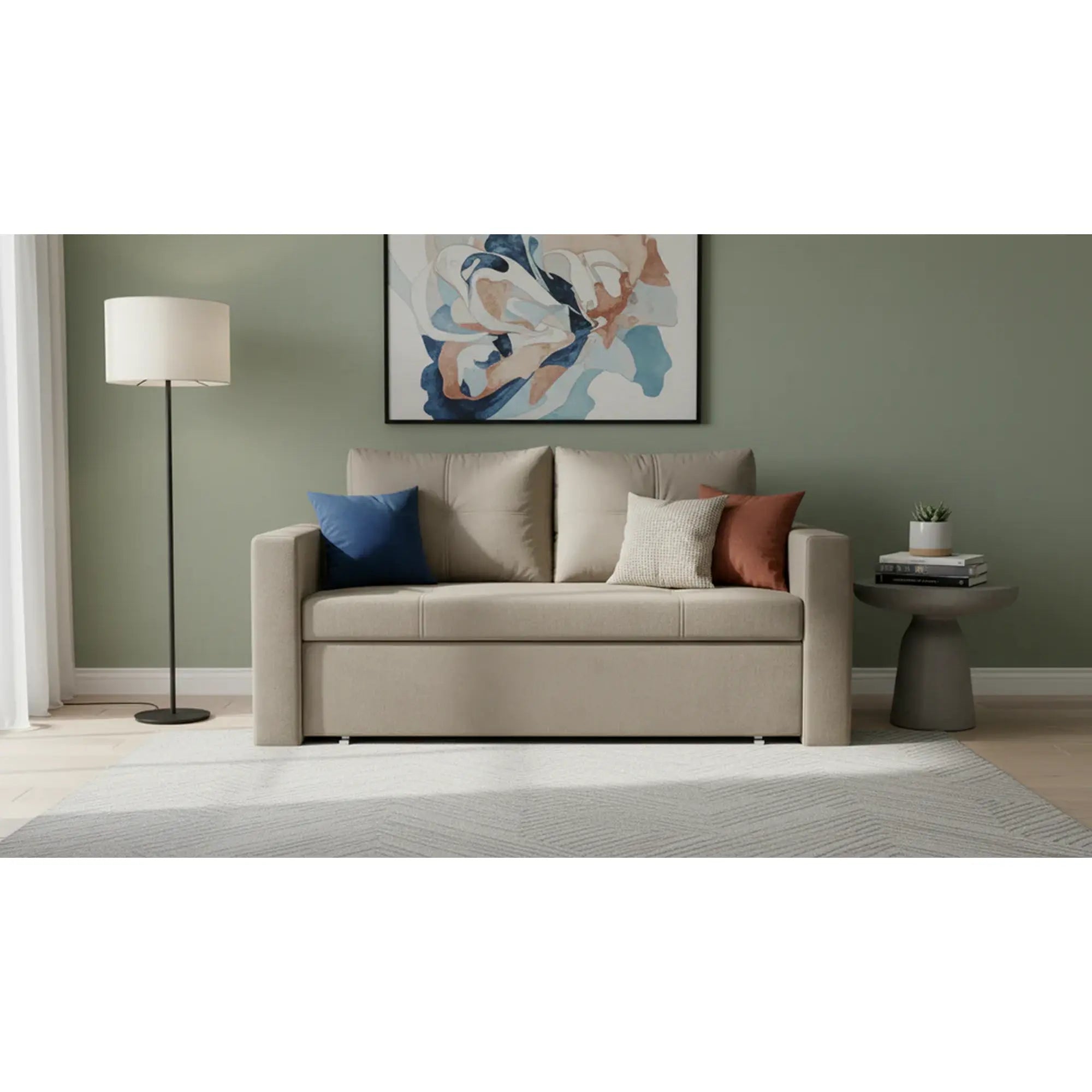 Canapea BUNIO III, stofa clasica bej - Paros 3, 147x88x86 cm