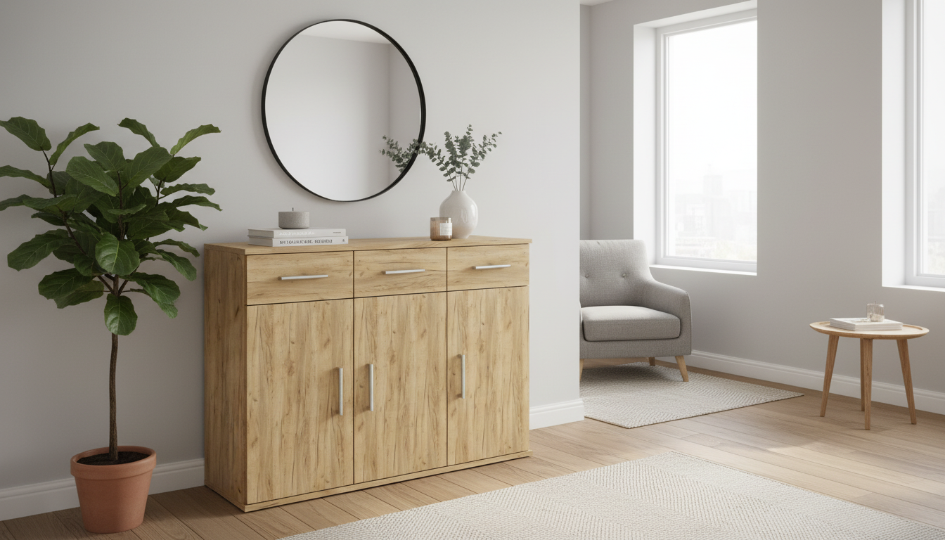Comoda RESITA TYP 3, stejar artisan, DTD laminat, 105x35x80 cm