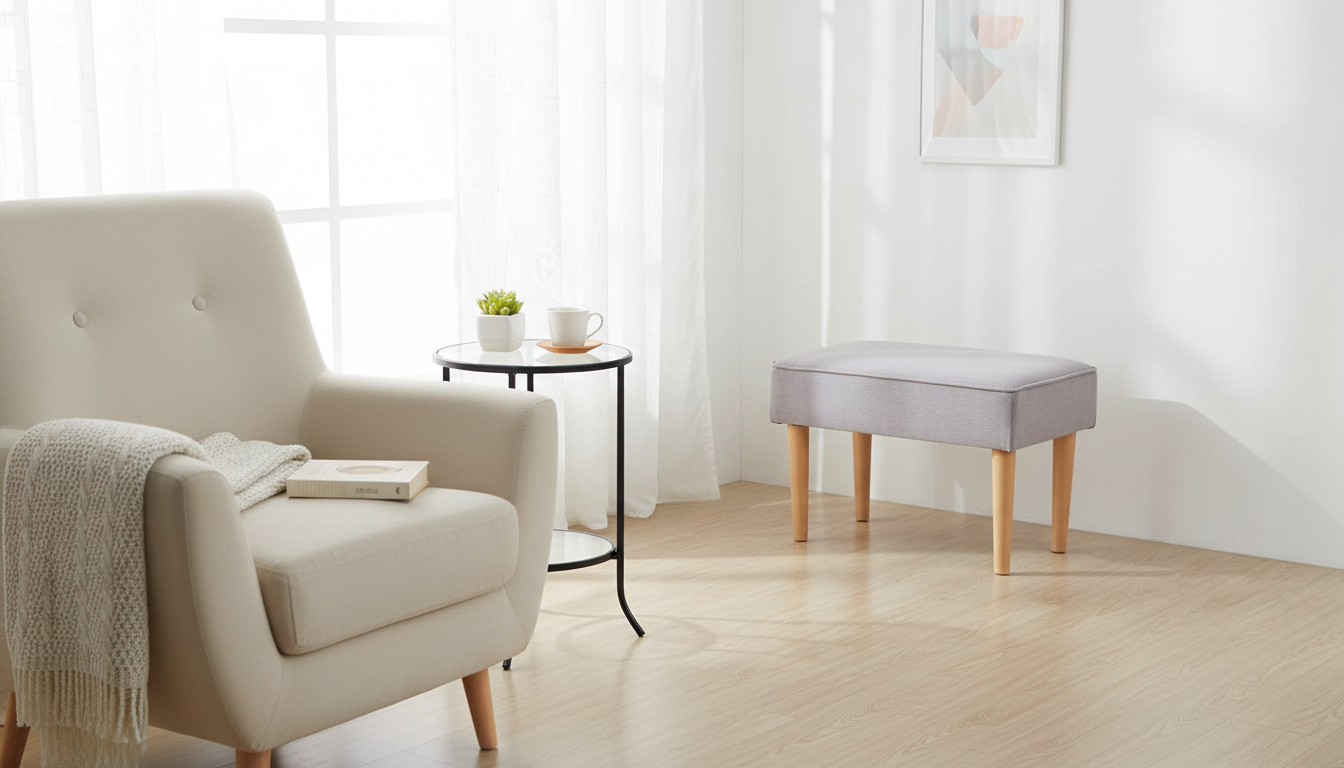 Taburet MILO, stofa catifelata mov lila - Monolith 62, 61x37x39 cm
