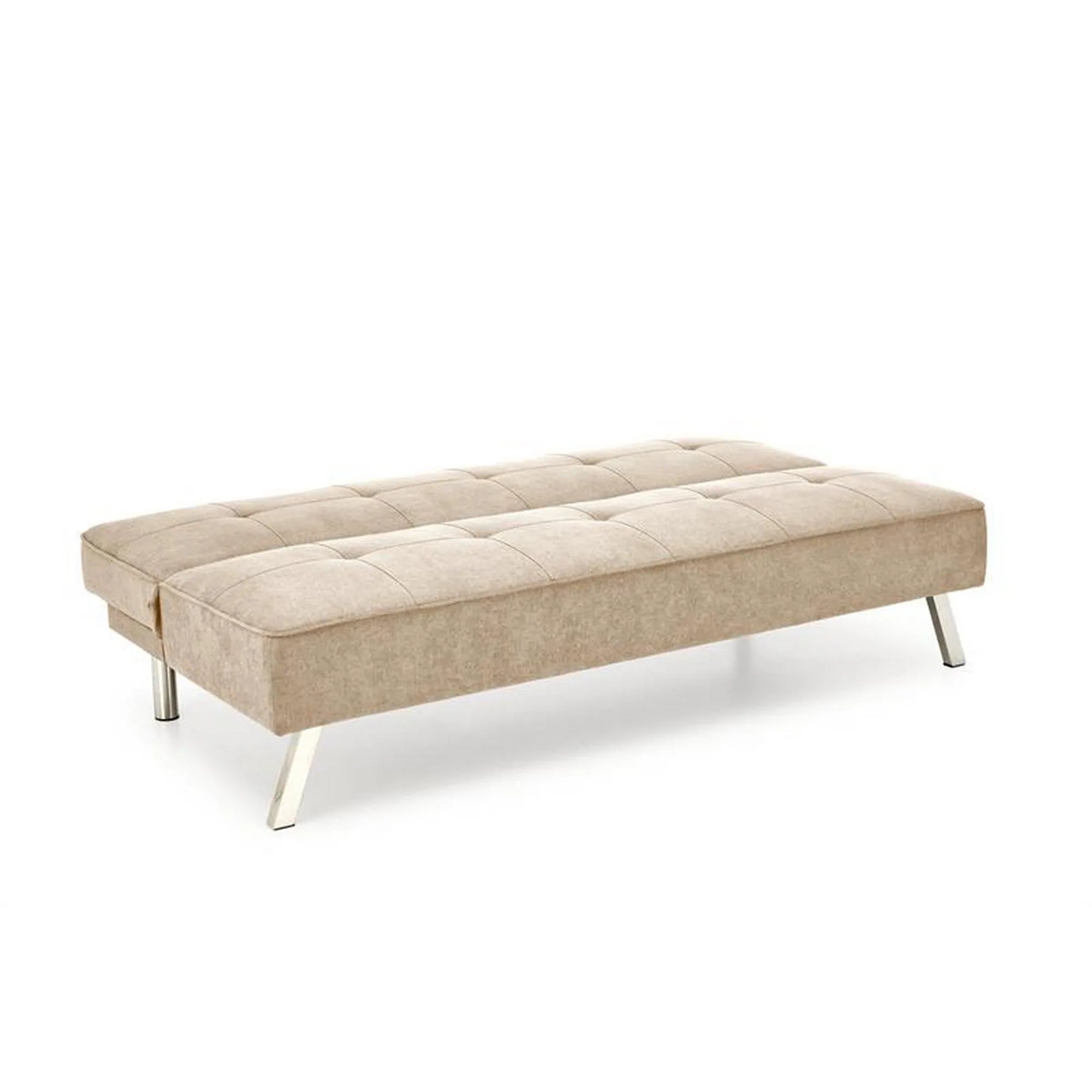 Canapea extensibila CARLITO, bej, stofa clasica/metal, 173x97/83x80 cm