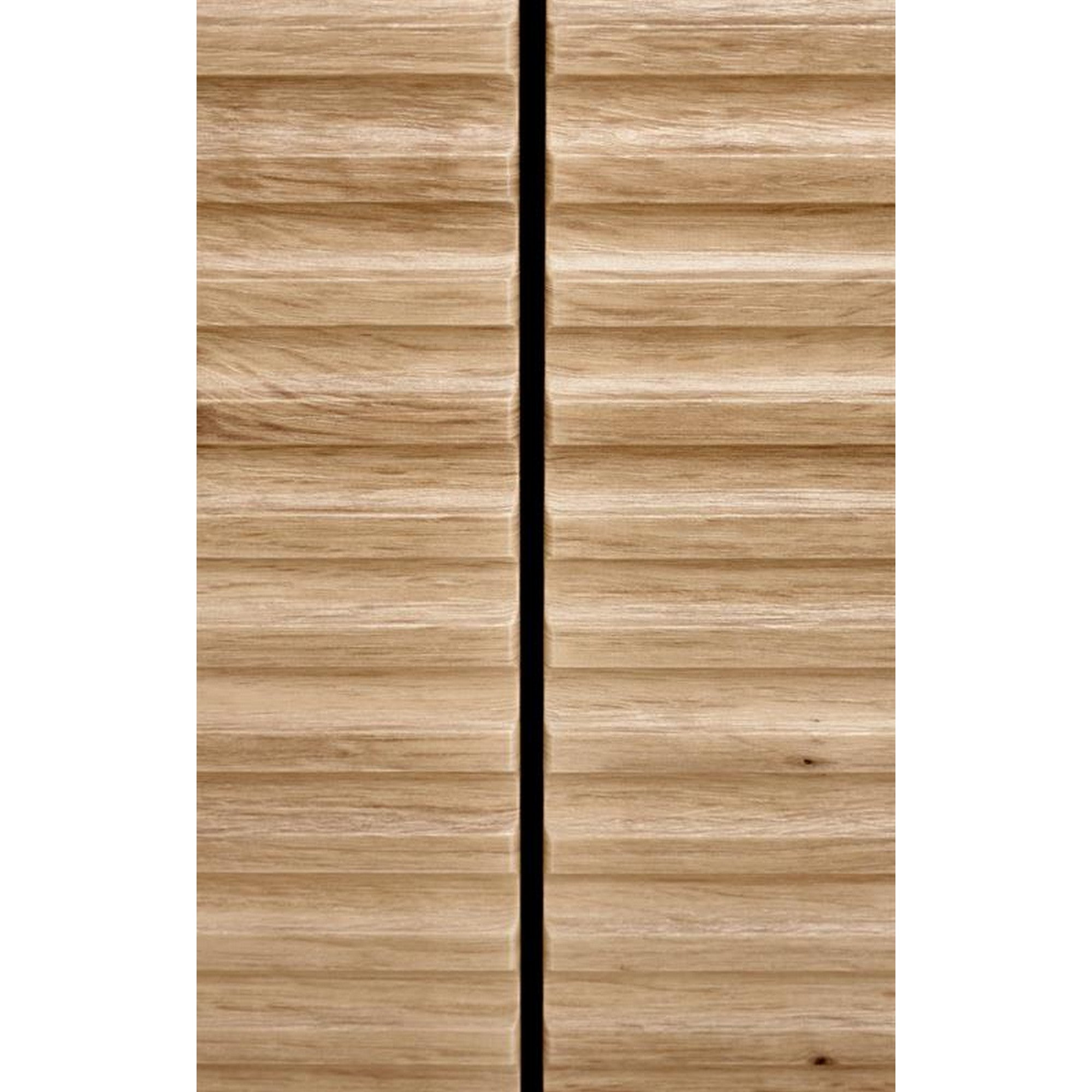 Comoda MURANO, stejar artisan/negru, PAL/metal, 160x40x86 cm