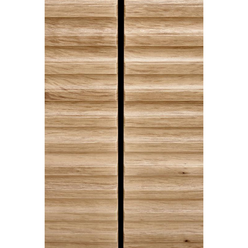 Comoda MURANO, stejar artizanal/negru, cu 2 usi si 3 sertare, 160X40X86 cm