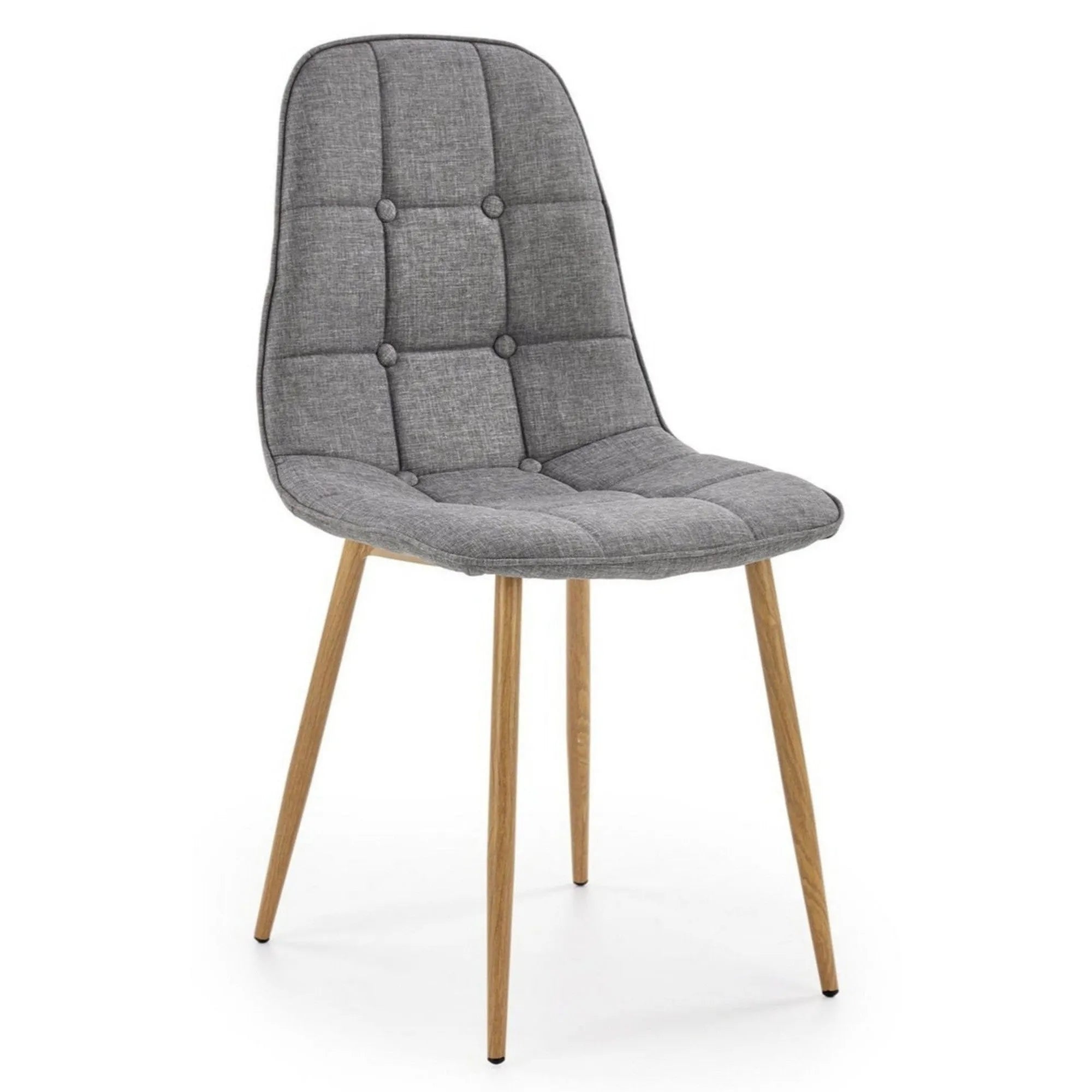 Scaun K316, gri/stejar, stofa clasica/metal, 44x56x87 cm