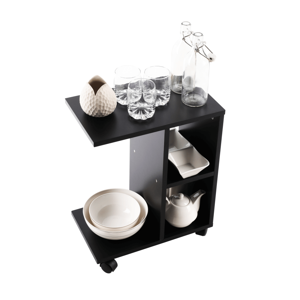 Masuta ABBAS NEW, negru, DTD laminat, 40x24x50 cm