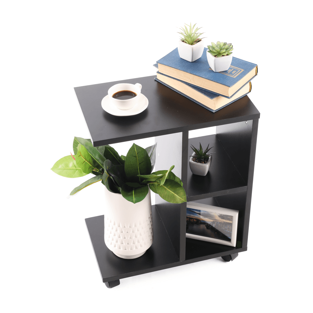 Masuta ABBAS NEW, negru, DTD laminat, 40x24x50 cm