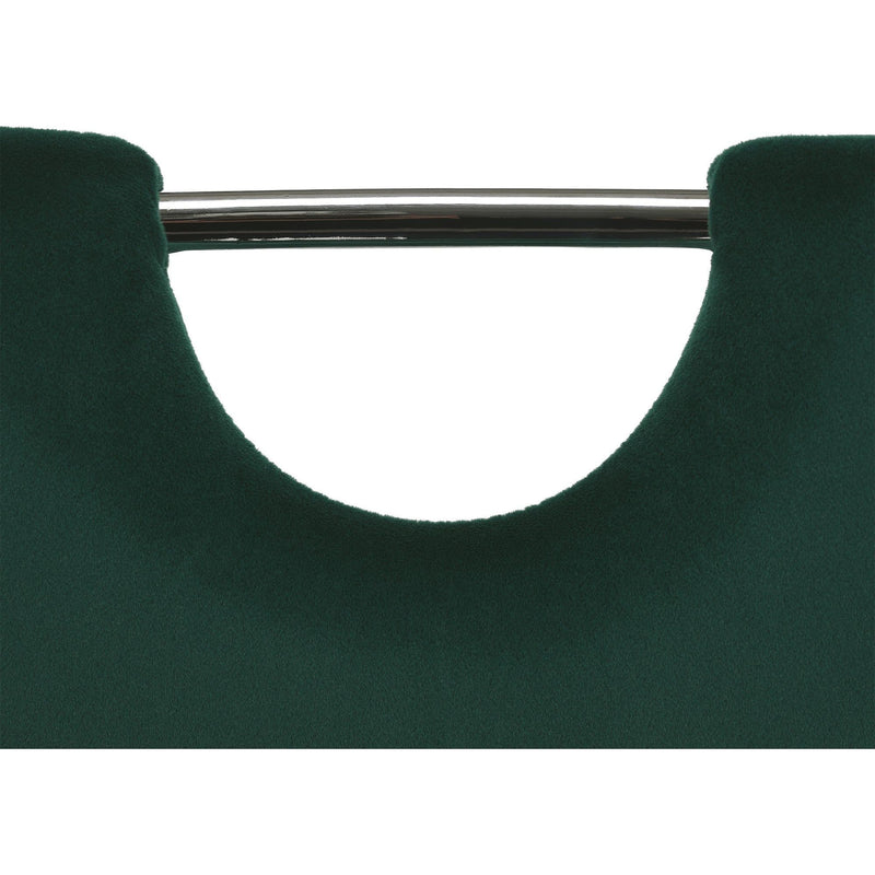 Scaun ABIRA NEW, verde smarald, stofa catifelata/metal, 43x44x96 cm