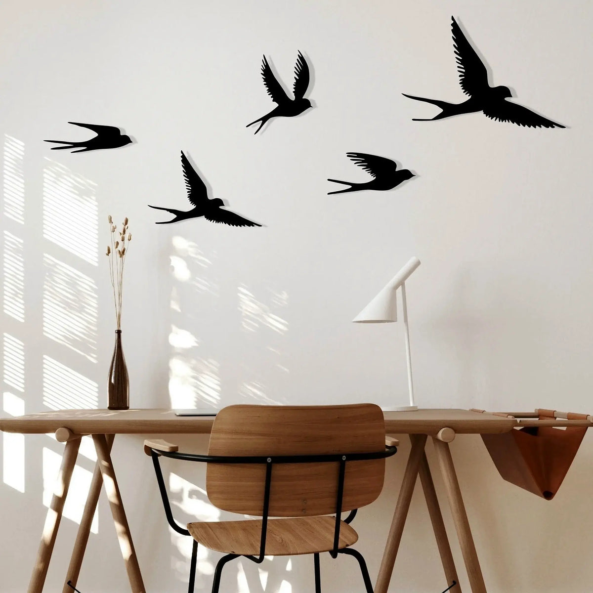 Accesoriu decorativ CROW, negru, metal