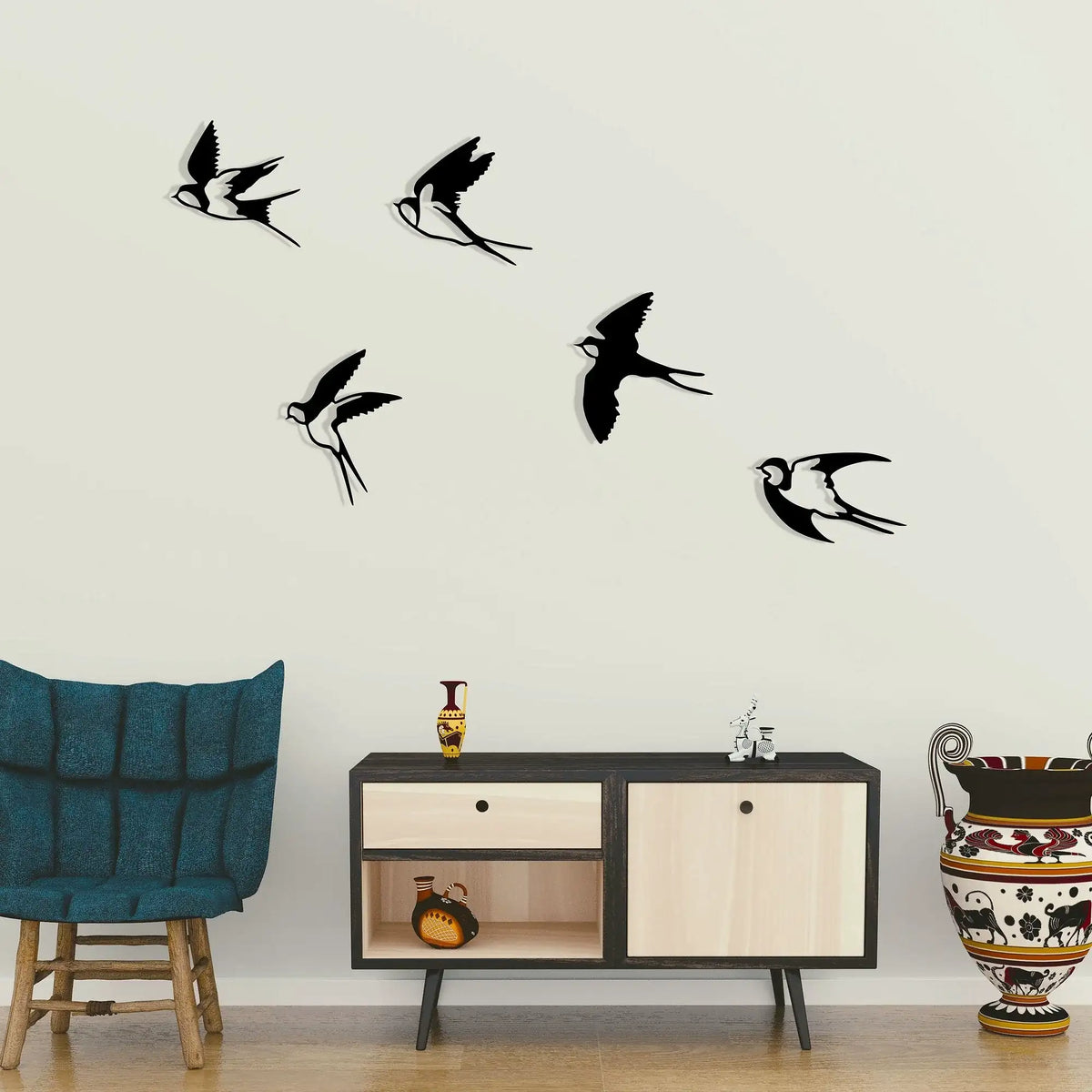 Accesoriu decorativ EBABIL, negru, metal