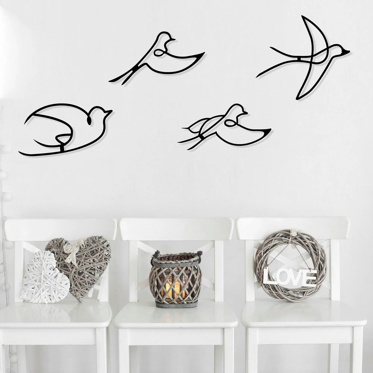 Accesoriu decorativ HOPE, negru, metal